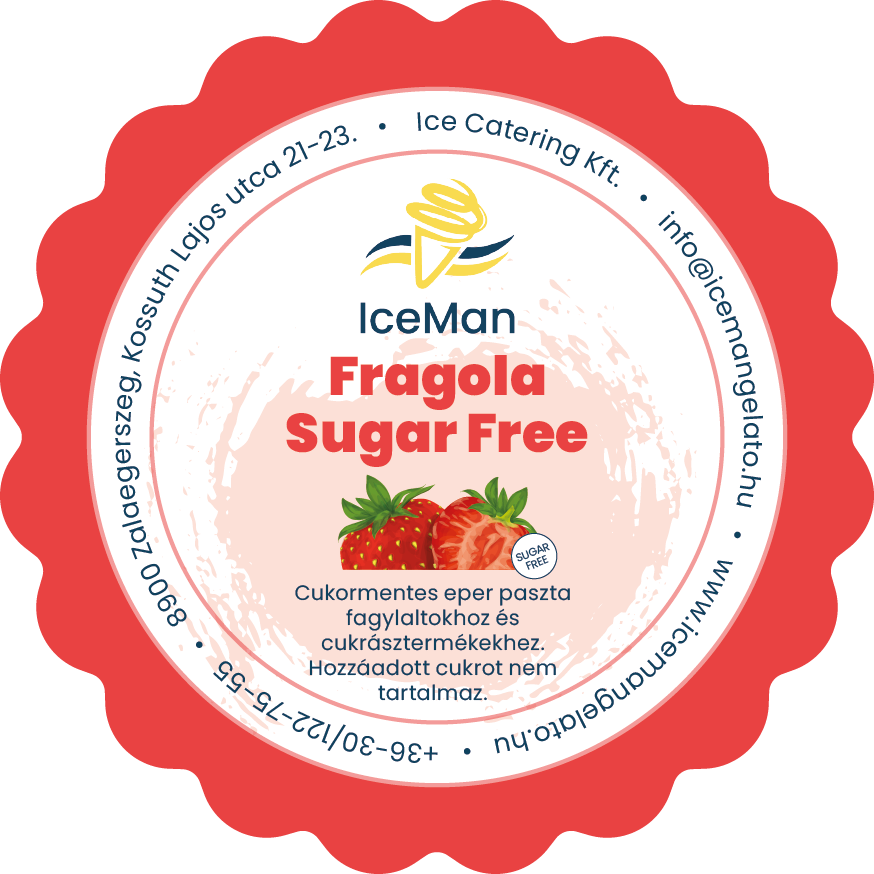 IceMan® Fragola Sugar Free - Cukormentes eper paszta