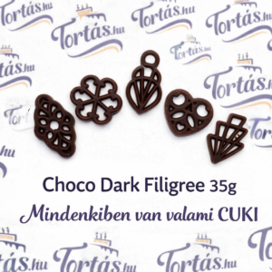 Csokoládé dekoráció - Choco Dark Filigree 35g
